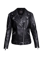 Brando Recycled Leather Boyfriend Jacket