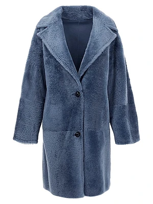 Reversible Shearling Lamb Short Coat
