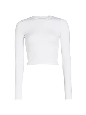 Long-Sleeve Crop T-Shirt