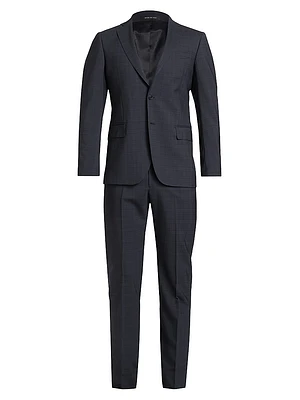 COLLECTION Plaid Wool Single-Breasted Suit