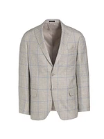 COLLECTION Windowpane Wool & Silk-Blend Two-Button Sport Coat