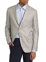 COLLECTION Windowpane Wool & Silk-Blend Two-Button Sport Coat