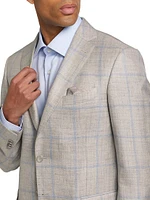 COLLECTION Windowpane Wool & Silk-Blend Two-Button Sport Coat