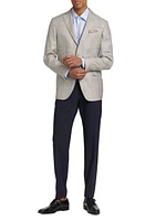 COLLECTION Windowpane Wool & Silk-Blend Two-Button Sport Coat
