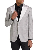 COLLECTION Floral Wool One-Button Dinner Jacket