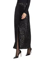 Rhea Sequined Maxi Skirt