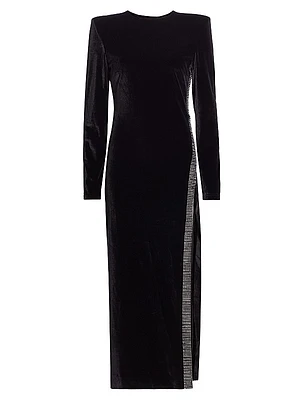 Maxine Hotfix Crystal Maxi Dress