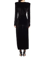 Maxine Hotfix Crystal Maxi Dress