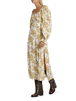 Jaymes Smocked Floral Midi-Dress