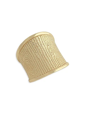 Enchanted Forest Bark 18K Gold-Plated Ring