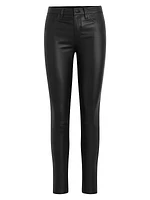 Barbara Leather Super Skinny Ankle Jeans