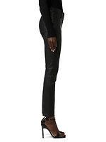 Barbara Leather Super Skinny Ankle Jeans