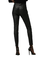 Barbara Leather Super Skinny Ankle Jeans