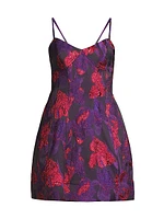 Metallic Jacquard Minidress