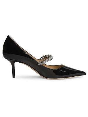 Bing 65MM Crystal-Embellished Patent Leather Pumps