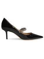 Bing 65MM Crystal-Embellished Patent Leather Pumps