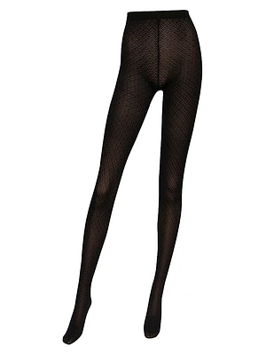 Geometric Jacquard Tights