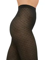 Geometric Jacquard Tights