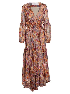 Grandiose Watercolor Printed Dress
