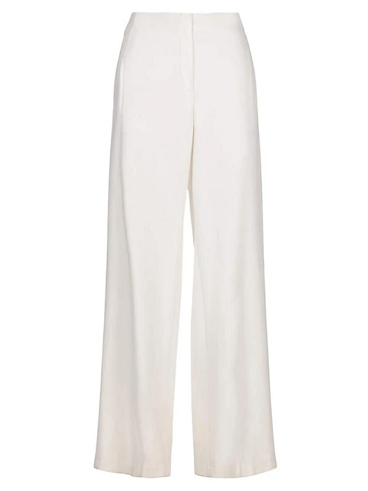 Preston Crepe Wide-Leg Pants