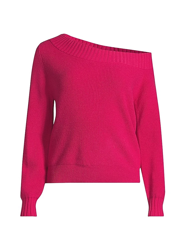 One-Shoulder Wool Sweater