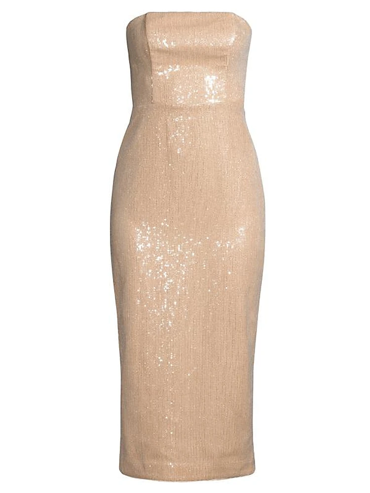 Kait Sequined Body-Con Midi-Dress