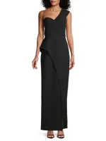 Bonded Crepe Column Gown
