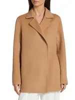 Kate Open-Front Wool Coat