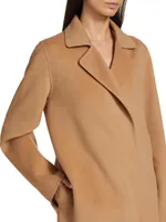 Kate Open-Front Wool Coat