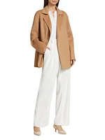 Kate Open-Front Wool Coat