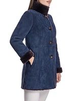 Seamed Nubuck & Shearling Jacket
