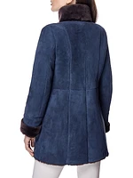 Seamed Nubuck & Shearling Jacket