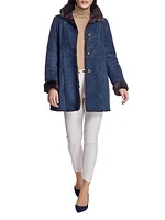 Seamed Nubuck & Shearling Jacket