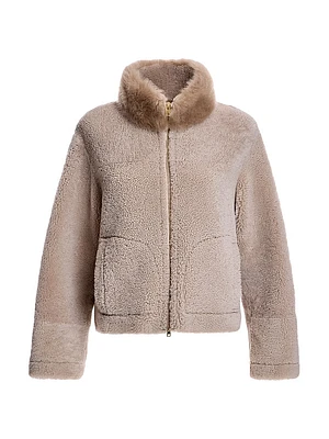 Boxy Shearling Jacket