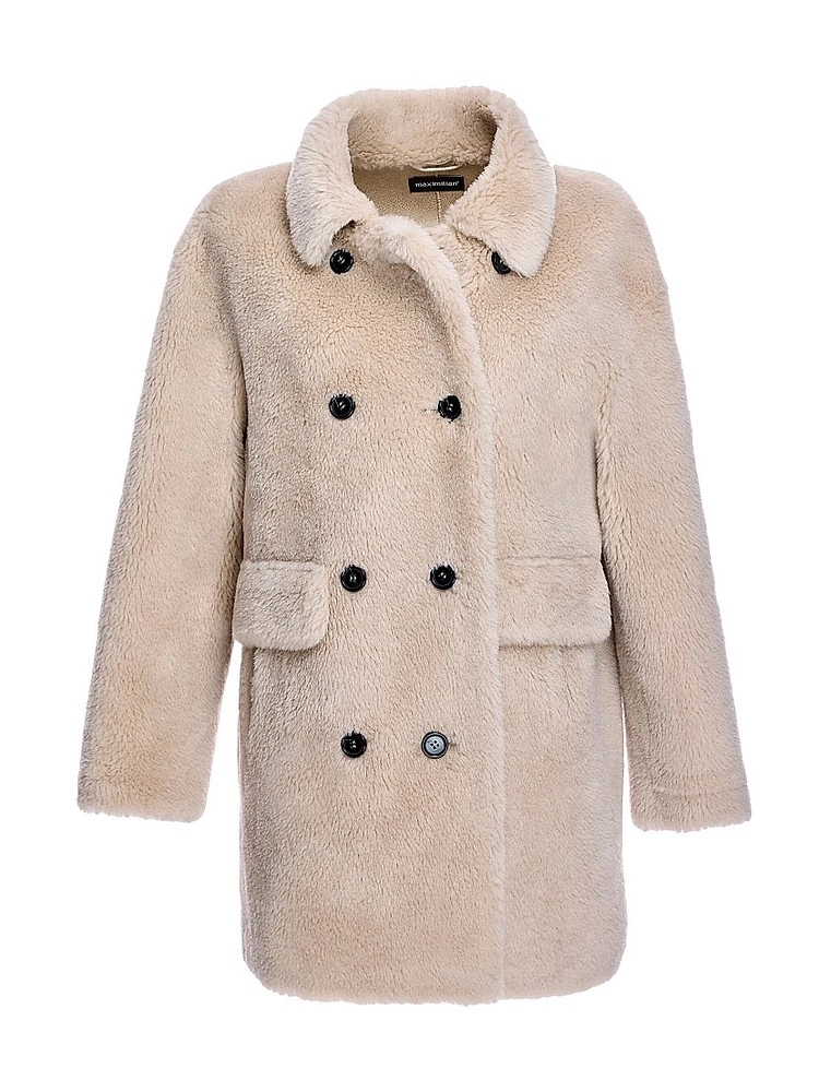 Plush Lamb's Wool Peacoat