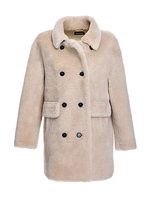 Plush Lamb's Wool Peacoat