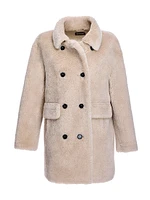 Plush Lamb's Wool Peacoat