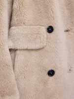 Plush Lamb's Wool Peacoat