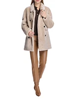 Plush Lamb's Wool Peacoat