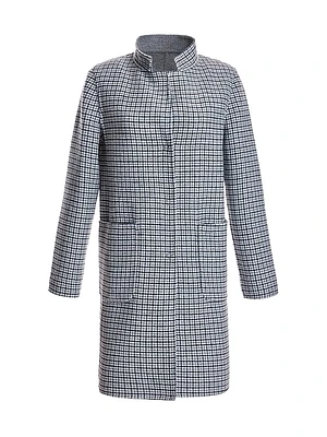 Reversible Microcheck Coat