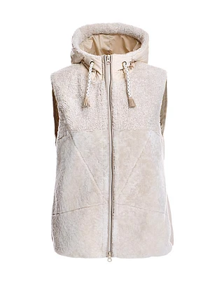 Hooded Shearling Vest