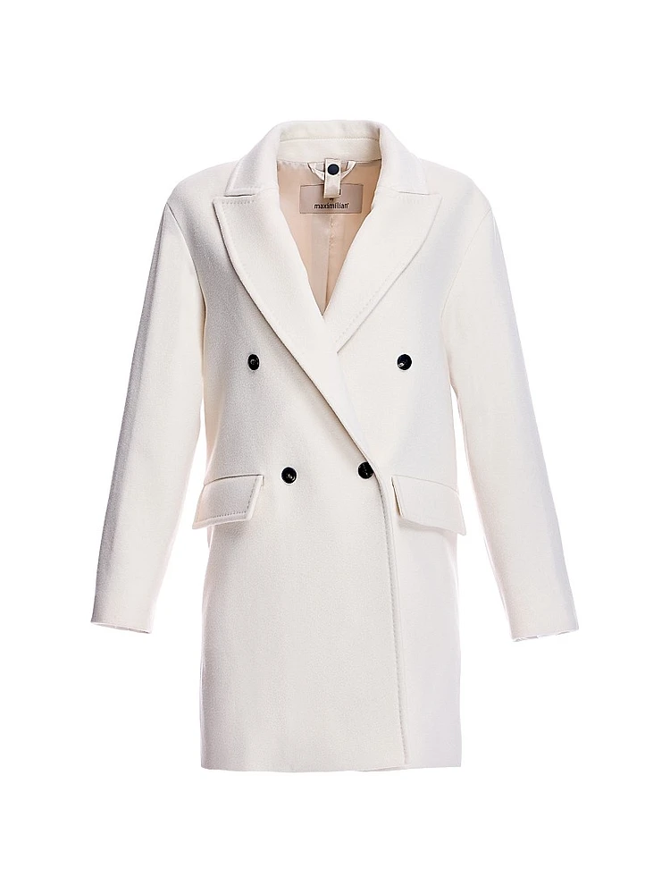Double-Breasted Wool-Blend Peacoat