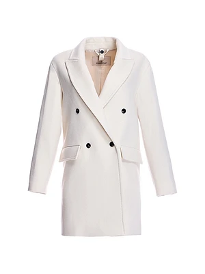 Double-Breasted Wool-Blend Peacoat