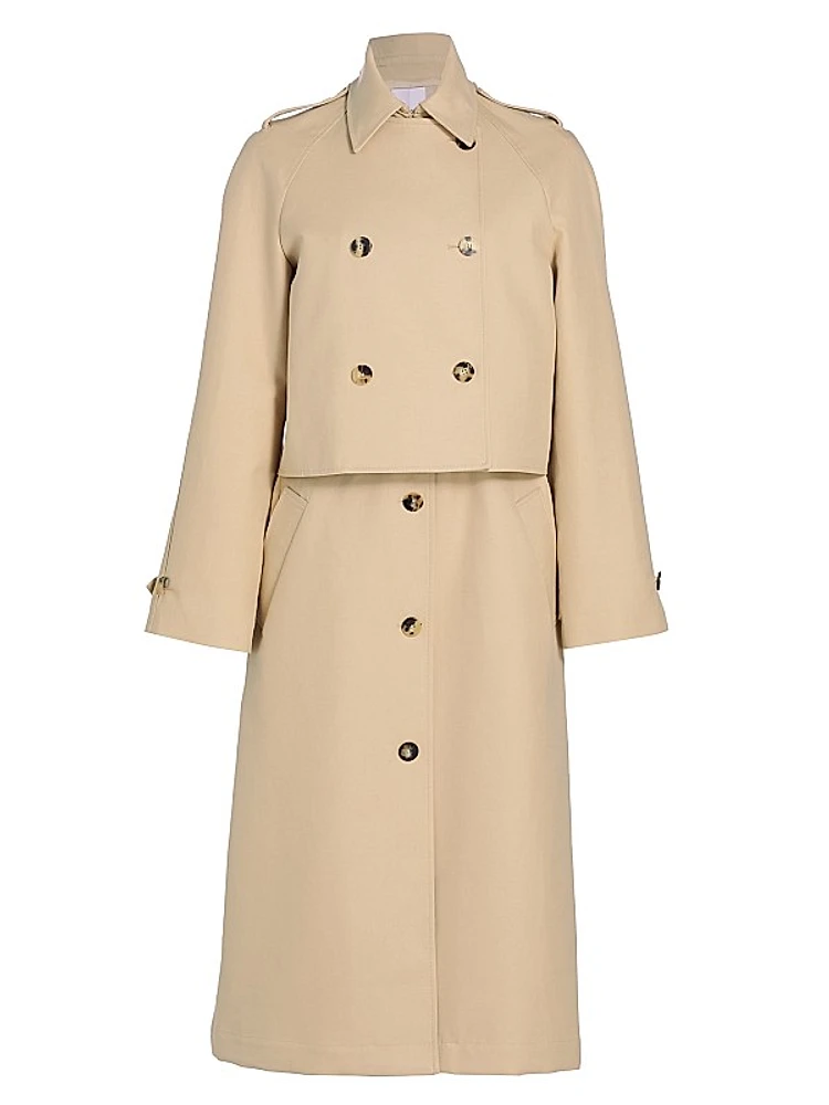 2-In-1 Cotton Double-Layered Trench Coat
