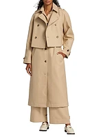 2-In-1 Cotton Double-Layered Trench Coat