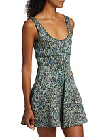 Dotted Flared Minidress