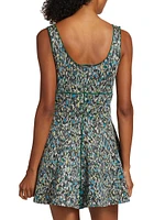 Dotted Flared Minidress