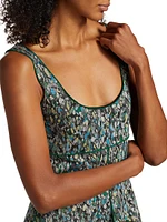 Dotted Flared Minidress