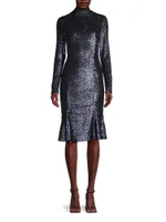 Social Ruffle Hem Cocktail Dress