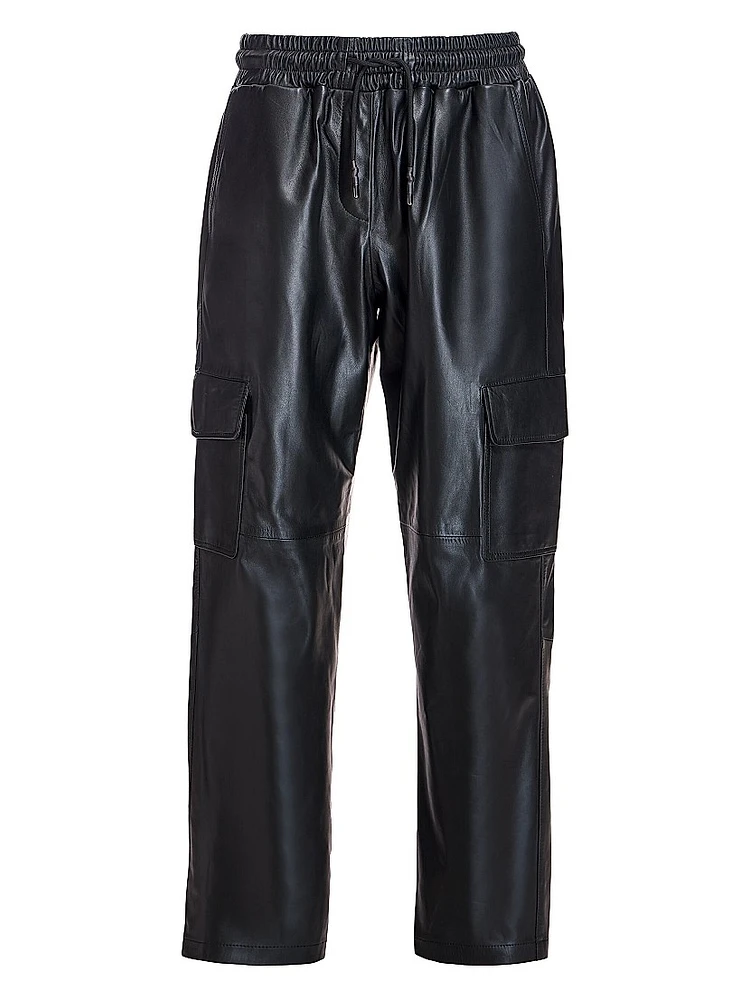 Leather Cargo Pants